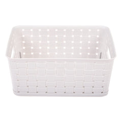 Kuber Industries BPA Free Attractive Design Multipurpose Small Trendy Storage Basket With Lid|Material-Plastic|Color-Gray|Pack of 2