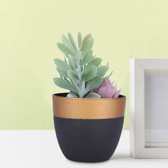 Kuber Industries Artificial Plants for Home Décor|Natural Looking Indoor Fake Plants with Pot|Artificial Flowers for Decoration (Green)
