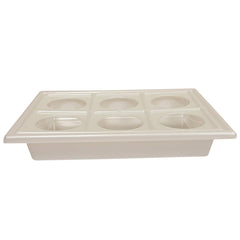 Kuber Industries Plastic Glass Holder Tray, 2-Pieces, White