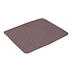 Kuber Industries Rectangular Dog & Cat Bed|Premium Cool Ice Silk with Polyester with Bottom Mesh|Multi-Utility Self-Cooling Pad for Dog & Cat|Light-Weight & Durable Dog Bed|ZQCJ001C-XL|Coffee