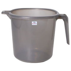 Heart Home Tranasparent Small Plastic Bathroom Mug, 1 Litre- Pack of 2 (Black)-50HH0819