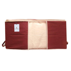 Kuber Industries 3 Piece Non Woven Underbed Storage Organiser Set, Extra Large, Maroon (CTS039)