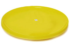 Heart Home Round Plastic Microwave/Dishwasher Safe Dinner Plates Set for Families, Parties, Daily Use, Set of 4 (Green)