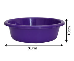 Heart Home Multiuses Plastic Knead Dough Basket/Basin Bowl For Home & Kitchen 6 Ltr- Pack of 2 (Purple) 52HH3811