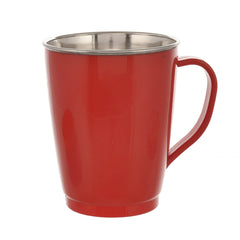 Kuber Industries Disney Printed Food Grade BPA Free Tea/Coffee Mug for Coffee Tea Cocoa, Camping Mugs with Lid, Pack of 3 (Cream & Grey & Red), Standard