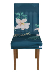 Heart Home Floral Print Elastic Stretchable Polyester Chair Cover for Home, Office, Hotels, Wedding Banquet (Green) 54HH4327.