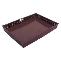 Heart Home Storage Tray|Versatile Plastic Storage Organizer|Rectangular Tray for Kitchen Storage|Storage Tray for Office|ALEXA-15|Pack of 2 (Multicolor)