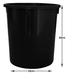 Fun Homes Plastic Open Dustbin, Garbage Bin For Home, Kitchen, Office, 5Ltr. (Black)-47FH01029