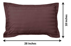 Kuber Industries Lining Design Breathable & Soft Cotton Pillow Cover/Protector/Case- 18x28 Inch, Set of 4 (Coffee)-HS43KUBMART26763