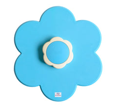 Heart Home Flower Design ABS Plastic Multipurposes 6 Pcs Transparent Container Box for Dry Fruits, Masala/Spices, Mouth Freshners, Chocolates (Blue)