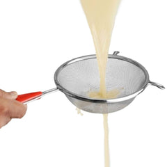 Kuber Industries 16 cm Stainless Steel Strainer/Liquid Filter for Soup, Juice, Milk & Tea (Silver)