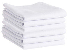 Kuber Industries 100% Cotton Premium Collection Handkerchiefs Hanky for Men, Set of 9 (White)