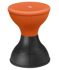 Heart Home Damroo Style Both Sided Plastic Sitting Stool for Indoor & Outdoor- Pack of 2 (Black & Orange), Standard (HS_38_HEARTH021814)