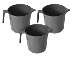 Kuber Industries Plastic Lightweight, Unbreakable Bathroom Mug 1.5 Litre (Grey, Pack of 3)