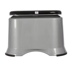 Heart Home Ultra 10 Anti-Slip Plastic Stool for Bathroom, Kitchen, Bedroom, Toy Room and Living Room- Pack of 2 (Grey)-46HH0148