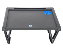 Heart Home Multiuses Plastic Study Desk/Laptop Table with Pencil Stand for Home & Office (Grey) 52HH4104