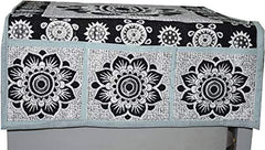 Kuber Industries Cloth 3 Pieces Fridge Mat, 1 Piece Handle Cover and 1 Pieces Fridge Top Cover (Multi)-CTKTC2778