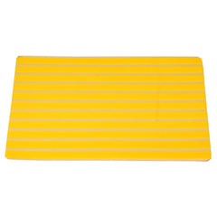 Kuber Industries Lining Design PVC 6 Piece Dining Table Place Mat Set - Yellow (CLOUDTAIL24)