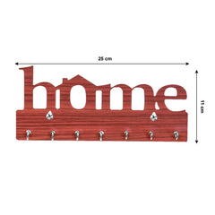 Kuber Industries Wood Home Design 7 Hooks Mounted Key Holder for Wall & Home Decor (Brown)