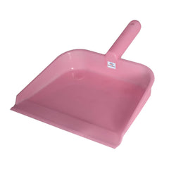 Heart Home Plastic Lightweight 10" Dustpan With Comfort Grip Handle for Easy Sweep Broom, Pack of 6 (Pink & Green & Light Pink)