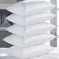 Heart Home Luxurious 5 Piece Microf ibre Pillow Filler - 17X27, White Cthh3024(Microf ibre_White)