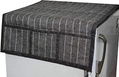 Kuber Industries Cloth 3 Pieces Fridge Mat, 1 Piece Handle Cover and 1 Pieces Fridge Top Cover (Multi)-CTKTC2800