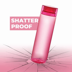 Kuber Industries BPA Free Plastic Water Bottles | Breakproof, Leakproof, Food Grade PET Bottles | Water Bottle for Kids & Adults | Plastic Bottle Set of 4 |Pink