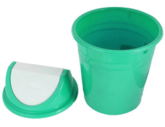 Kuber Industries Plastic Dustbin/Wastebin With Swing Lid, 10 Liter (Green)-47KM0861
