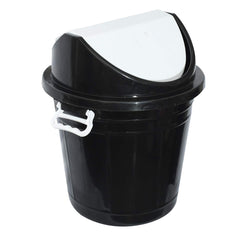 Kuber Industries Plastic Swing Lid Garbage Waste Dustbin for Home, Office, Factory, 30 Liters, Large Size (Black) -CTKTC038703