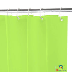 Heart Home PEVA Shower Curtain Liner, Heavy Duty Plastic Shower Curtain with Hooks for Bathroom, Bathtub, 70" x 80", Green-HEARTXY11536