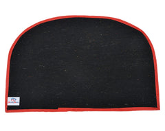 Heart Home D Shape Anti-Slip Durable Rubber Door Mat, Welcome Mat for Entryway,Patio,Garage, Outdoor, 21"x14" (Red)-47HH01299