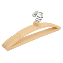 Kuber Industries 12 Piece Plastic Hanger|Wide Plastic & Anti Rust Hooks|Multipurpose Hanger Organizer (Cream)
