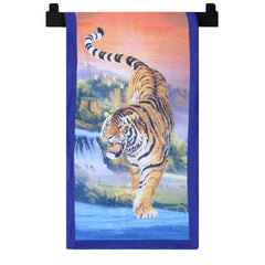 Heart Home Kids Bath Towel|Soft Cotton & Sides Stitched Baby Towel|Microfibered Super Absorbent Tiger Pattern Towel for Infants,Toddler,55x26 Inch,Pack of 2 (Multicolor)