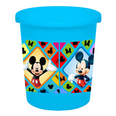 Kuber Industries Disney Mickey Minnie Print Plastic 3 Pieces Dustbin/Garbage Bin/Waste Bin, 5 Liters (Blue & Black & White) -HS_35_KUBMARTS17816