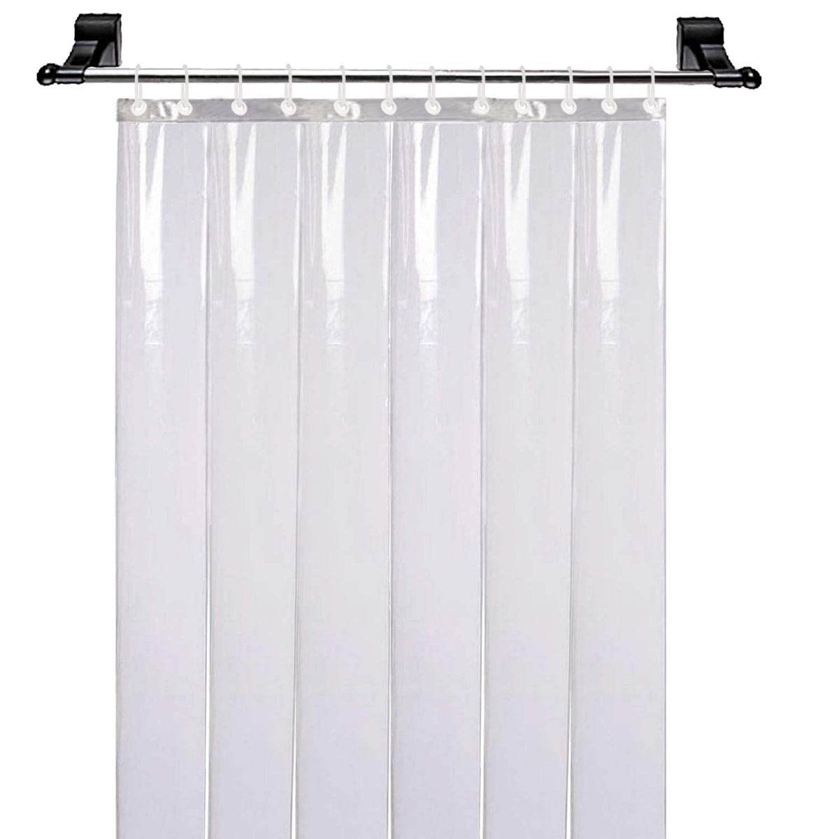 Kuber Industries PVC 6 Strips Transparent 0.50 MM AC Door Curtain(Width-54 Inches X Height-96 Inches) 8 Feet - CTKTC040585