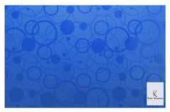 Kuber Industries Circle Design 3 Pieces PVC Refrigerator/Fridge Multipurpose Drawer Mat Set(Blue) - CTKTC032303