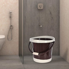 Kuber Industries Plastic Unbreakable Strong Bathroom Ultra Bucket With Handle,18 Ltr,(Brown)