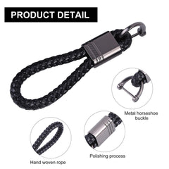 Kuber Industries Keychain/Keyring/Key Tag|Car Key Clip, Key Holder, Key Organizer|Pack of 2 (Black)