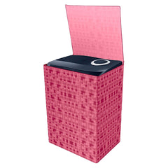 Heart Home Washing Machine Cover | Shelf Check Washing Machine Cover | Soft PVC | Top Load Semi-Automatic Washing Machine Cover | Maroon