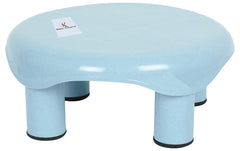 Kuber Industries Bathroom Stool|Plastic Stool for Bathroom|Anti-Slip with Strong Bearing|Solid Surface & Unbreakable Material|Blue