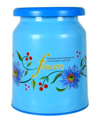 Kuber Industries Flower Design Portable, Ligthweight Plastic Sitting Stool for Indoor & Outdoor (Blue), Standard (HS39KUBMART023883)