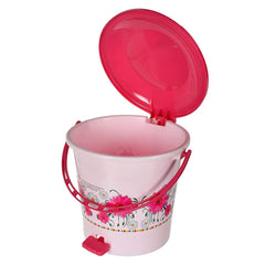 Kuber Industries Pedal Dustbin|Plastic Pedal Dustbin|Kitchen Paper Bin|Dustbin For Bedroom|Dustbin For office|5 Liter Dustbin (Pink)