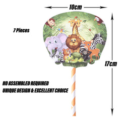 Heart Home Cupcake Toppers | Cardboard Cupcake Picks |Decorations Supplies for Farewell | Birthday Party | Theme Cupcake Topper | 7 Pieces | DT-2099 | Multicolor