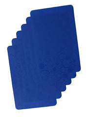 Kuber Industries Circle Design PVC 6 Piece Table Place Mat Set - Blue