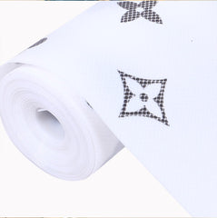 Heart Home Shelf Liner | EVA Kitchen Cabinet Shelf Mat | Anti-Slip Bathroom Mat | Fridge Mat | Table Mat | Star Print Print Wardrobe Mat | 10 Meter | White