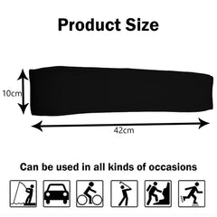 Kuber Industries Full Arm Sleeves | Cotton Summer Arm Sleeves | Protection From Sun Burns | Dust | Arm Sleeves For Women | Arm Sleeves For Men | 1 Pair | Black