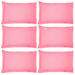 Heart Home Breathable & Soft Cotton Pillow Cover for Sofa, Couch, Bed - 29x20 Inch, Set of 6 (Pink) 52HH4032