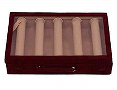 Kuber Industries Wooden 5 Rod Bangle Box, Maroon (BBTR209_3), Standard