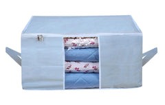 Kuber Industries 2 Piece Clothing Storage Bags|Under Bed Foldable Organizer|Blanket, Quilt, Comforter Cover (Grey)