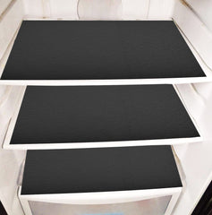 Kuber Industries Fridge Mats|PVC Floral Embossed Refrigerator Drawer Mat|Waterproof & Stain Resistant Fridge Mat Perfect for Home & Kitchen|Set of 6 (Gray)